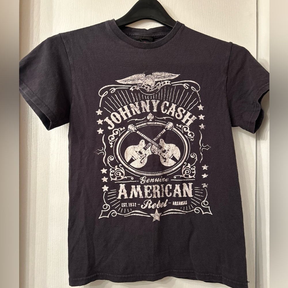 Vintage Official Zion Rootswear Johnny Cash Genuine American Rebel T-Shirt
